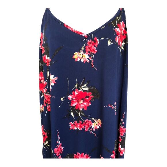 Papermoon NWT Women’s Basima Back Detail Navy Floral Strappy Knit Top Size 3X - Picture 5 of 12